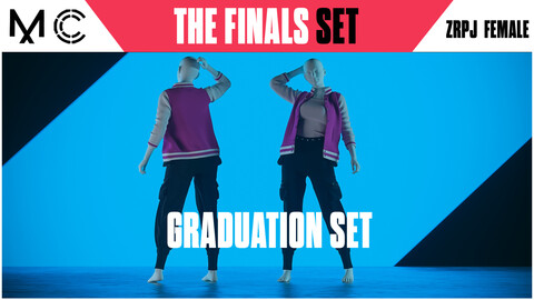 THE FINALS Graduation set | Female Clothes Outfit - Jacket/Pants - Marvelous/Clo3D