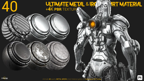 Ultimate Metal & Iron Smart Material + 4K PBR Textures