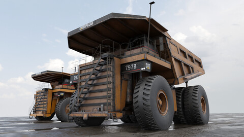 Cat 797B Mining Excavator / Dump Truck