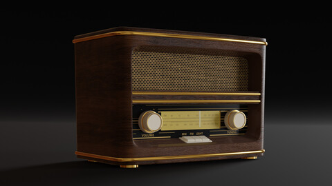 Old Radio 3d Model