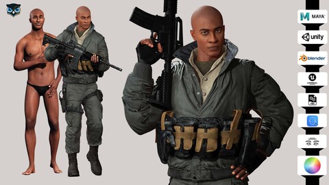 Marcus Elite Operative Stealth Mission Low-poly