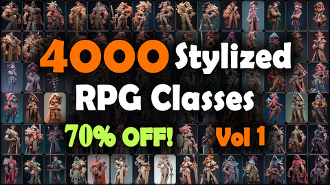 4000 Stylized RPG Classes Reference Pack | MEGA Bundle | 4K | v.1