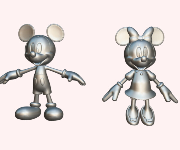 Artstation Mickey And Minnie Mouse Game Assets