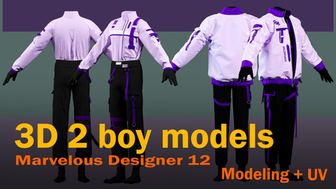 Boy model(Project files: File Marvelous Designer 12  *OBJ  *FBX  *PDF)