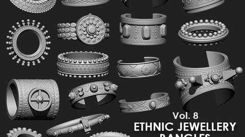 Ethnic Jewellery Bangles IMM Brush Pack (17 in One) Vol. 8