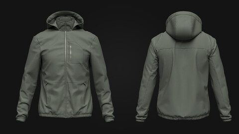 Mens Wind Jacket 3d Model