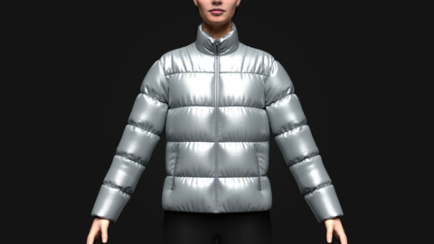 Womens Puffer Jacket 3d Model