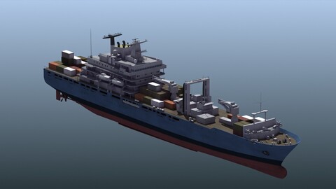 Commercial Container Ship