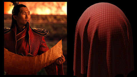 Red Gown Fabric - Firelord Ozai - Avatar: the Last Airbender - ATLA (Netflix live-action adaptation)