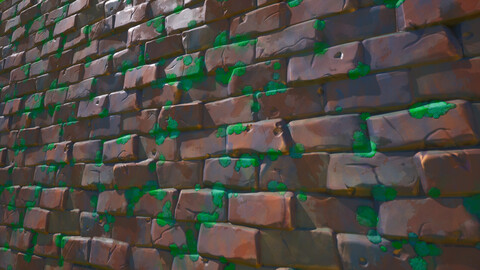 Ghibli/Stylized Brick Texture - Substance Designer