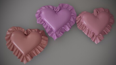 Ruffle pillows St. Valentine's