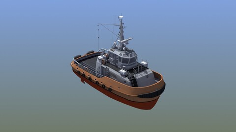 Tug Boat 3D Model