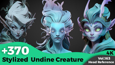 +370 Undine Creature Head Reference(4k)