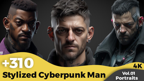 +330 Cyberpunk Man Portrait(4k)