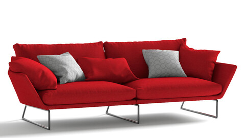 Red Sofa 3D Model