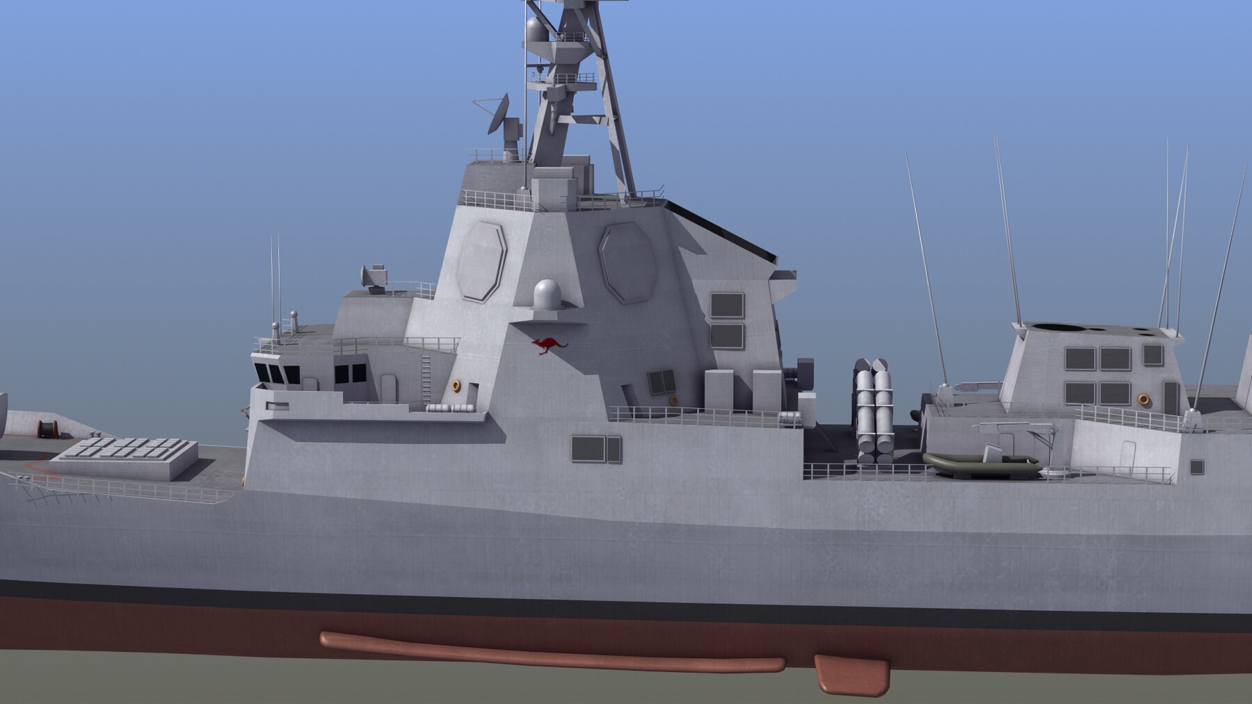 ArtStation - Hobart Class Destroyer D41 3D model | Game Assets