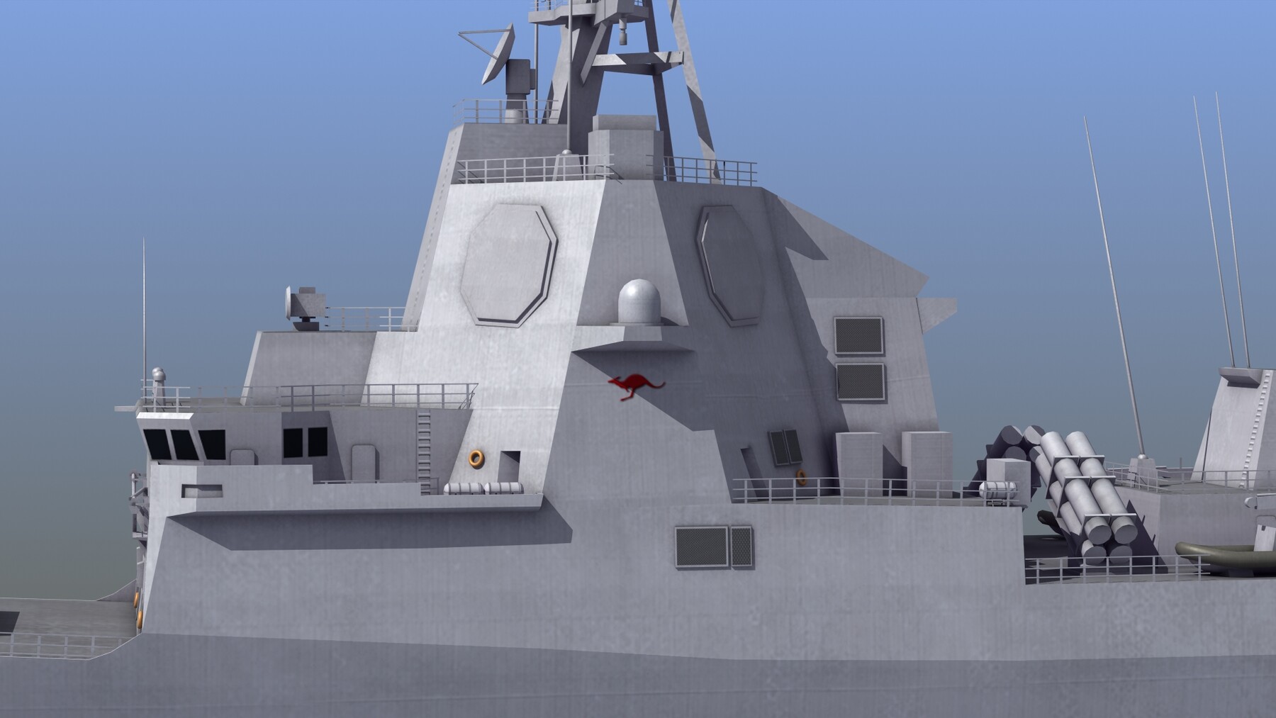 ArtStation - Hobart Class Destroyer D41 3D model | Game Assets