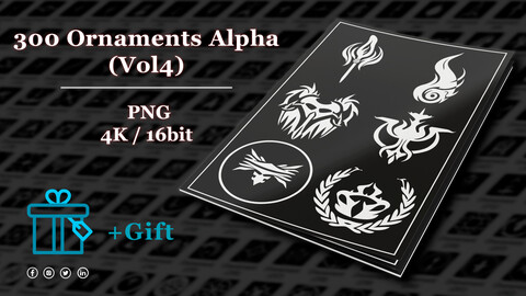 300 Ornaments Alpha Pack + 10 Gift Alpha (Vol4)