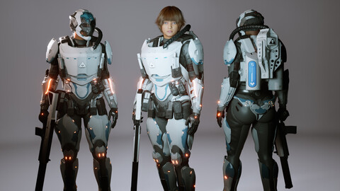 Sci-fi Warfare engineer Female (Metahuman Compatible)