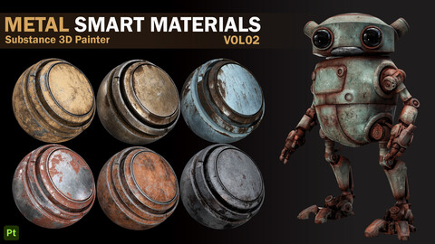 21 Metal Rust Smart Materials _VOL 02 _Substance 3D Painter