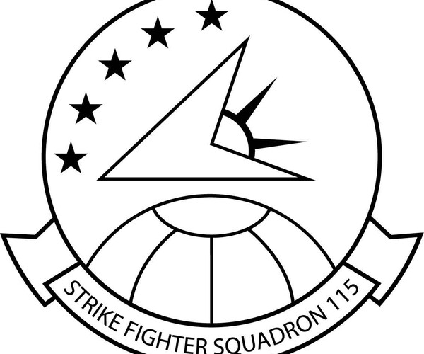 ArtStation - U.S. NAVY STRIKE FIGHTER SQUADRON 115 USN PATCH VECTOR ...