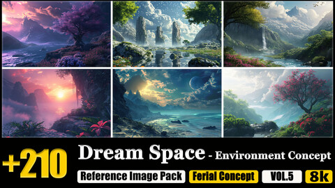 210 Dream Space Environment Concept Reference Image Pack v.5 |8K|