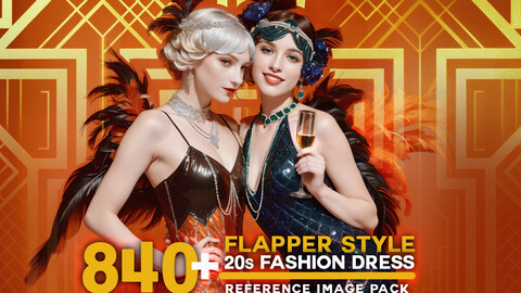 1920s Flapper Fashion Dress