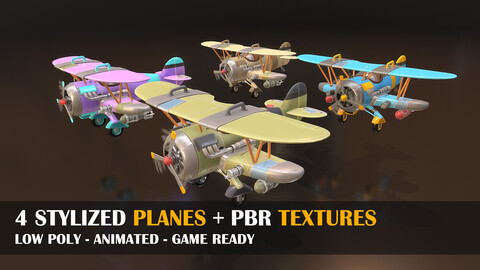 3D Stylized Planes + PBR Textures