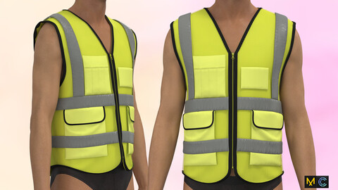 Safety Vest , clo3d,marvelous designer