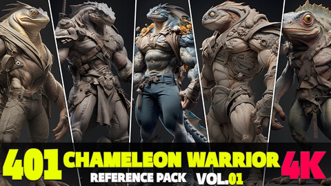 401 4K Chameleon Warrior Reference Pack Vol.01