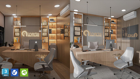 La Arte Office[3dsmax2021-V-ray 6 - Chaos Vantage -Tyflow]