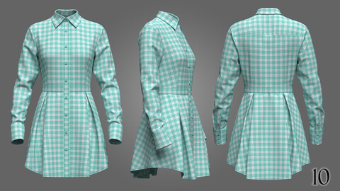 Shirt Dress 02 3D model