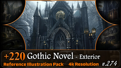 220 Gothic Novel Environment - Exterior Reference Pack | 4K | v.274