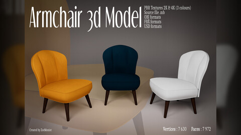 Armchair - 3D Model -