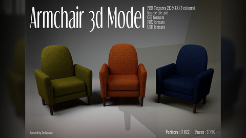 Armchair 03 - 3D Model -