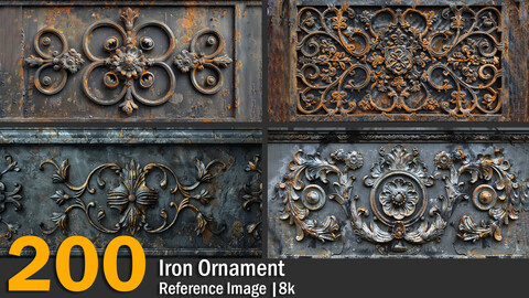 Iron Ornament | Reference Images | 8K