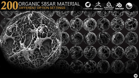 200 Silver Organic Materials | 4k Resolution