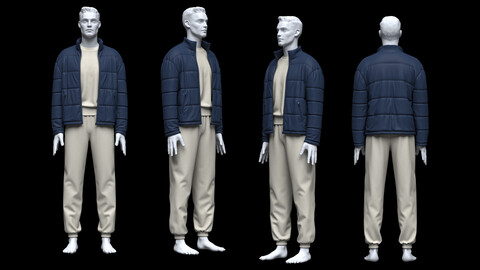 Mens Casual Wear 3d Model