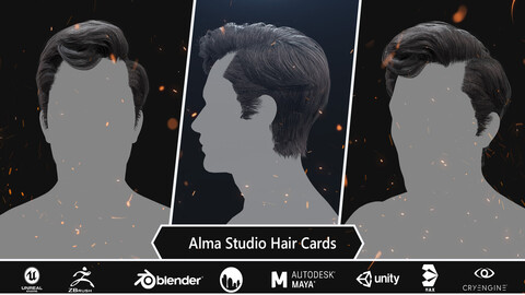 Male Hair Card P1 | Alma Studio Hair Collection