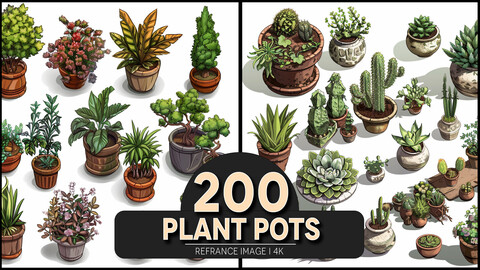 Plant Pots 4K Reference/Concept Images