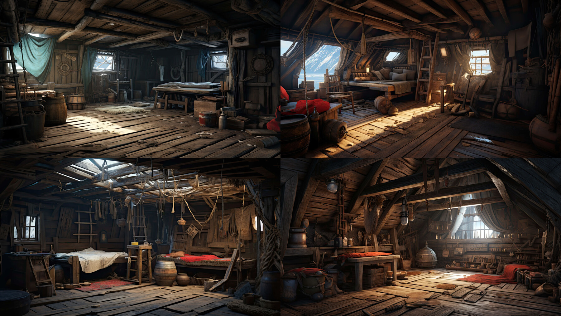 ArtStation - 205 arts - Deserted Pirate Ship Cabin Environment ...