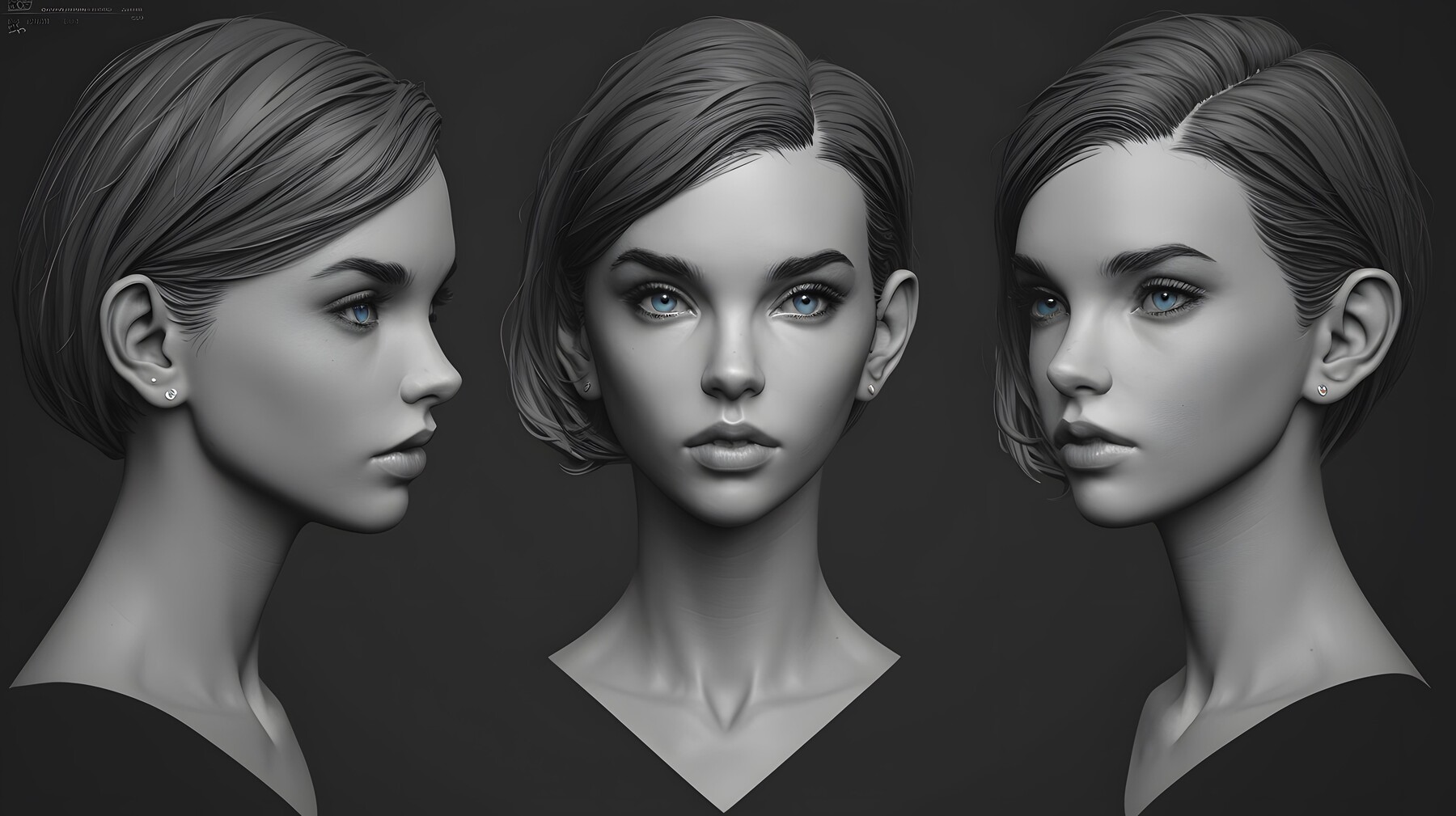 ArtStation - +350 Female Head Sculpt Reference(4k) | Artworks