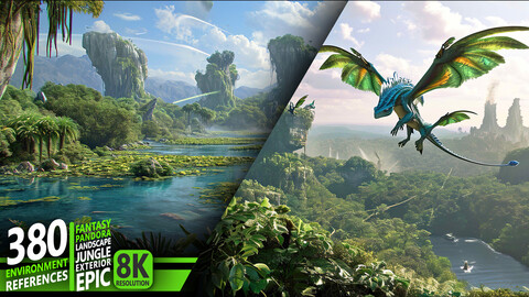 380 Fantasy Pandora-Landscape-Jungle-Exterior-Epic - Environment References | 8K Resolution