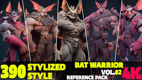 390 4K Bat Warrior Reference Pack Vol.02