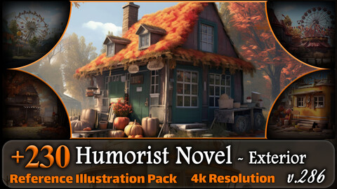 230 Humorist Novel Environment - Exterior Reference Pack | 4K | v.286