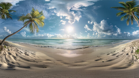 Hdri Tropical Landscape: Bask In The Sun-Drenched Serenity