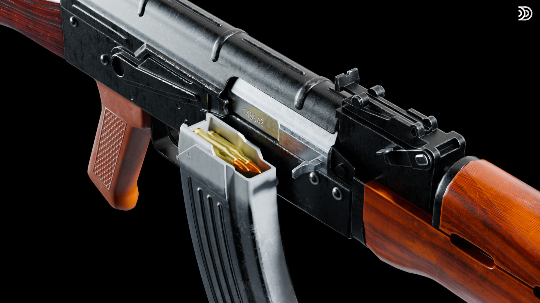 ArtStation - AK47 - Game Ready Model with textures Low Poly | Game Assets