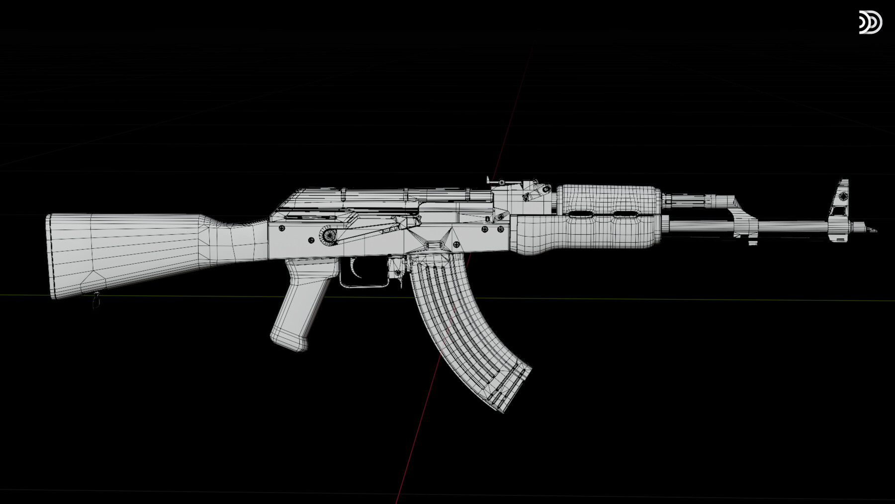 ArtStation - AK47 - Game Ready Model with textures Low Poly | Game Assets