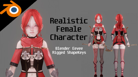 Archer girl - Realistic Female Character - Blender Eevee