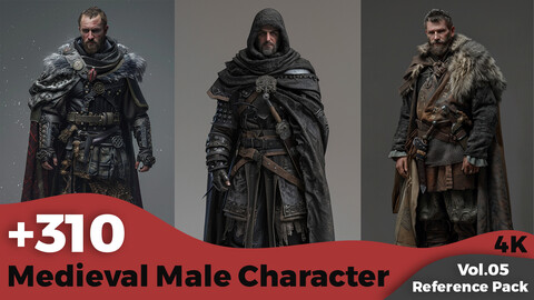 +310 Medieval Male Character Concept (4k)